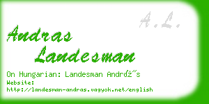 andras landesman business card